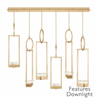 893140-21ST Fine Art Lighting Delphi 48"W Rectangular Pendant with Gold Finish