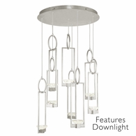 893240-11ST Fine Art Lighting Delphi 33.5"W Round Pendant with Silver Finish