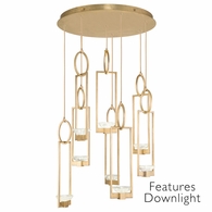 893240-21ST Fine Art Lighting Delphi 33.5"W Round Pendant with Gold Finish
