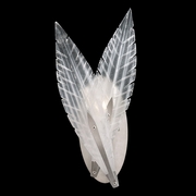 894750-11 Fine Art Lighting Plume 16"H Sconce with Silver/White "Plumes" Finish