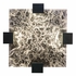 895440-11 Fine Art Lighting Terra 16.75"W Square Flush Mount with Black/Clear Glass Finish