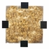 895440-12 Fine Art Lighting Terra 16.75"W Square Flush Mount with Black/Gold Leaf Glass Finish