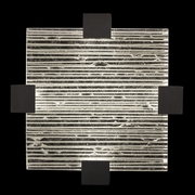895440-15 Fine Art Lighting Terra 16.75"W Square Flush Mount with Black/Rake Clear Finish
