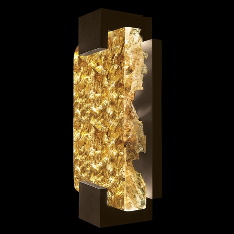 896550-42ST Fine Art Lighting Terra 11.75"H Sconce with Bronze/Gold Leaf Glass Finish