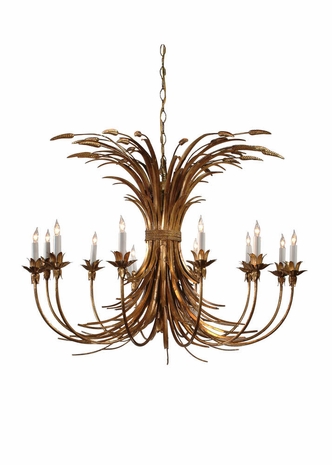 8988 Wildwood Lamps Iron Wheat Chandelier