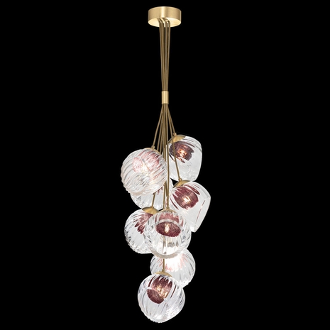 899740-2AM Fine Art Lamps 8 Light Nest 16" Round Pendant with Gold Finish