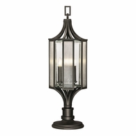 900080 Fine Art Lighting Bristol 37.5"H Outdoor Adjustable Pier/Post Mount with Black Finish