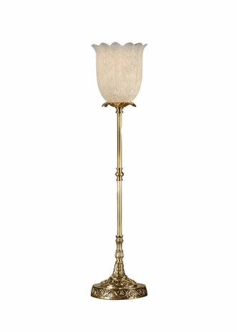 9009 Wildwood Lamps China Shade Lamp with Translucent Bone China Solid Brass with Antique Patina
