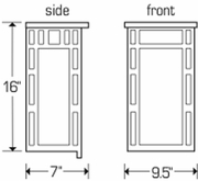 9010 Ultralights Lighting Luz Azul 16-Inch Wall Sconce