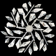 907840-1 Fine Art Lighting Foret 35.5"W Round Pendant with Silver Leaf Finish
