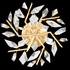 908740-2 Fine Art Lighting Foret 31"W Round Flush Mount with Gold Leaf Finish