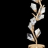 908815-2 Fine Art Lighting Foret 35.5"H Console Lamp with Gold Leaf w/Champagne Fabric Shade Finish