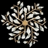 909040-2 Fine Art Lighting Foret 46.5"W Round Pendant with Gold Leaf Finish