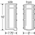 9114 Ultralights Lighting Luz Azul 16-Inch Cylinder Wall Sconce