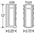 9114L12 Ultralights Lighting Luz Azul 12-Inch Cylinder Wall Sconce