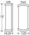 9131L18 Ultralights Lighting Classics 18-Inch Curved Wall Sconce