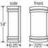9132 Ultralights Lighting Classics 14-Inch Cylinder Wall Sconce