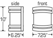 9132L10 Ultralights Lighting Classics 10-Inch Cylinder Wall Sconce