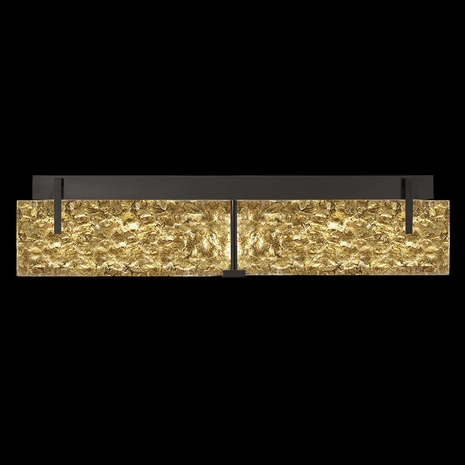 913450-12ST Fine Art Lighting Terra 29"W Bath Bar with Black/Gold Leaf Glass Finish