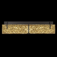 913450-12 Fine Art Lighting Terra 29"W Bath Bar with Black/Gold Leaf Glass Finish