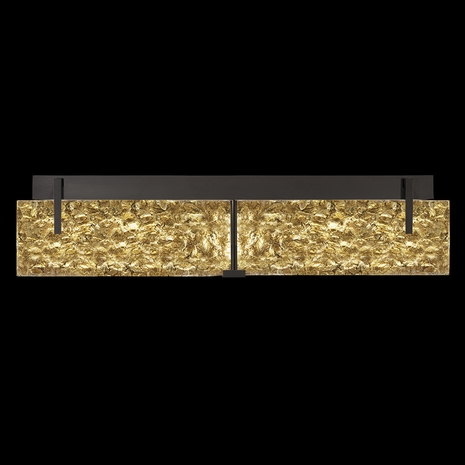 913450-12 Fine Art Lighting Terra 29"W Bath Bar with Black/Gold Leaf Glass Finish