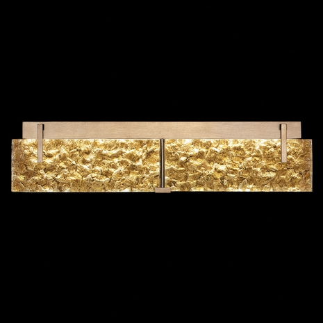 913450-32 Fine Art Lighting Terra 29"W Bath Bar with Gold/Gold Leaf Glass Finish