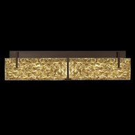 913450-42 Fine Art Lighting Terra 29"W Bath Bar with Bronze/Gold Leaf Glass Finish