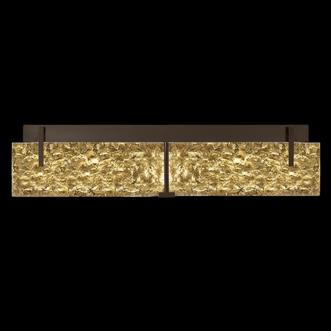 913450-42 Fine Art Lighting Terra 29"W Bath Bar with Bronze/Gold Leaf Glass Finish