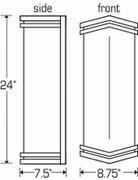 9134L24 Ultralights Lighting Classics 24-Inch Box Wall Sconce
