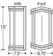 9135L18 Ultralights Lighting Classics 18-Inch Wall Sconce