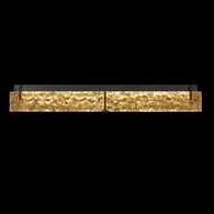 913950-12 Fine Art Lighting Terra 48"W Bath Bar with Black/Gold Leaf Glass Finish