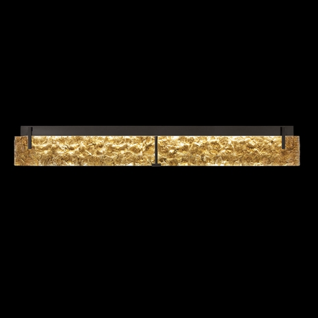 913950-12 Fine Art Lighting Terra 48"W Bath Bar with Black/Gold Leaf Glass Finish