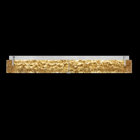 913950-22 Fine Art Lighting Terra 48"W Bath Bar with Silver/Gold Leaf Glass Finish
