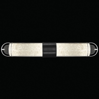 915050-12ST Fine Art Lighting Bond 35"W Bath Bar with Black & Silver/Bahama Sand Finish