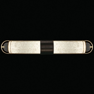 915050-22ST Fine Art Lighting Bond 35"W Bath Bar with Black & Gold/Bahama Sand Finish