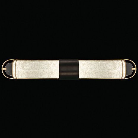 915050-22 Fine Art Lighting Bond 35"W Bath Bar with Black & Gold/Bahama Sand Finish