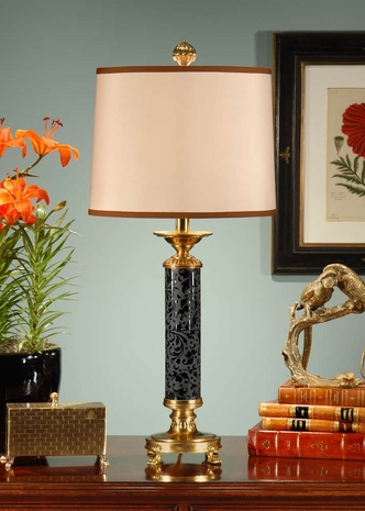 9153 Wildwood Lamps Crystal Column Lamp