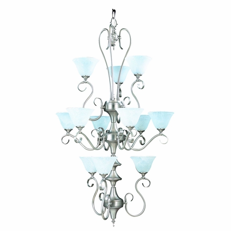 9156 Framburg Lighting Black Forest Twelve-Light Chandelier