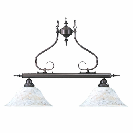 9162 Framburg Lighting Black Forest Two-Light Trestle