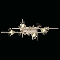 916350-1ST Fine Art Lighting Azu 37"W Bath Bar with Silver Leaf Finish