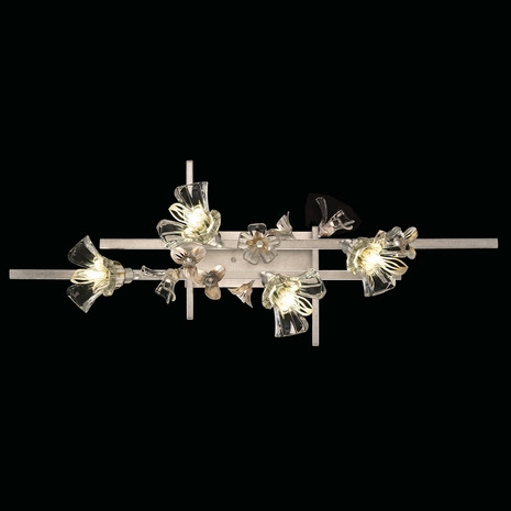 916350-1ST Fine Art Lighting Azu 37"W Bath Bar with Silver Leaf Finish
