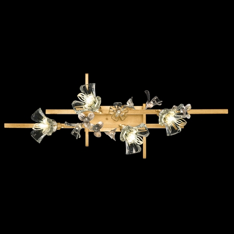 916350-2ST Fine Art Lighting Azu 37"W Bath Bar with Gold Leaf Finish