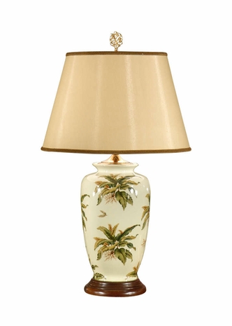 9178 Wildwood Lamps Floating Greenery Lamp with Hand Painted Porcelain