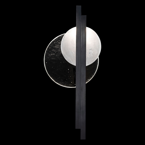 920550-1 Fine Art Lighting Selene 26"H LSF Sconce with Black/Clear & White Glass Finish