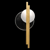920550-3 Fine Art Lighting Selene 26"H LSF Sconce with Gold/Clear & White Glass Finish