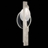 920550-4 Fine Art Lighting Selene 26"H LSF Sconce with Silver/Clear & White Glass Finish