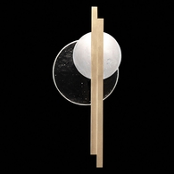 920550-5 Fine Art Lighting Selene 26"H LSF Sconce with Soft Gold/Clear & White Glass Finish