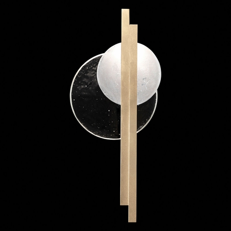 920550-5 Fine Art Lighting Selene 26"H LSF Sconce with Soft Gold/Clear & White Glass Finish