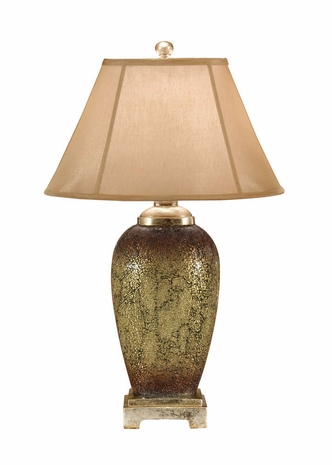 9206 Wildwood Lamps Radiant Vase Lamp with Hand Decorated Faux Ceramic