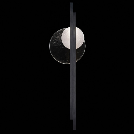 920650-1 Fine Art Lighting Selene 44"H LSF Sconce with Black/Clear & White Glass Finish
